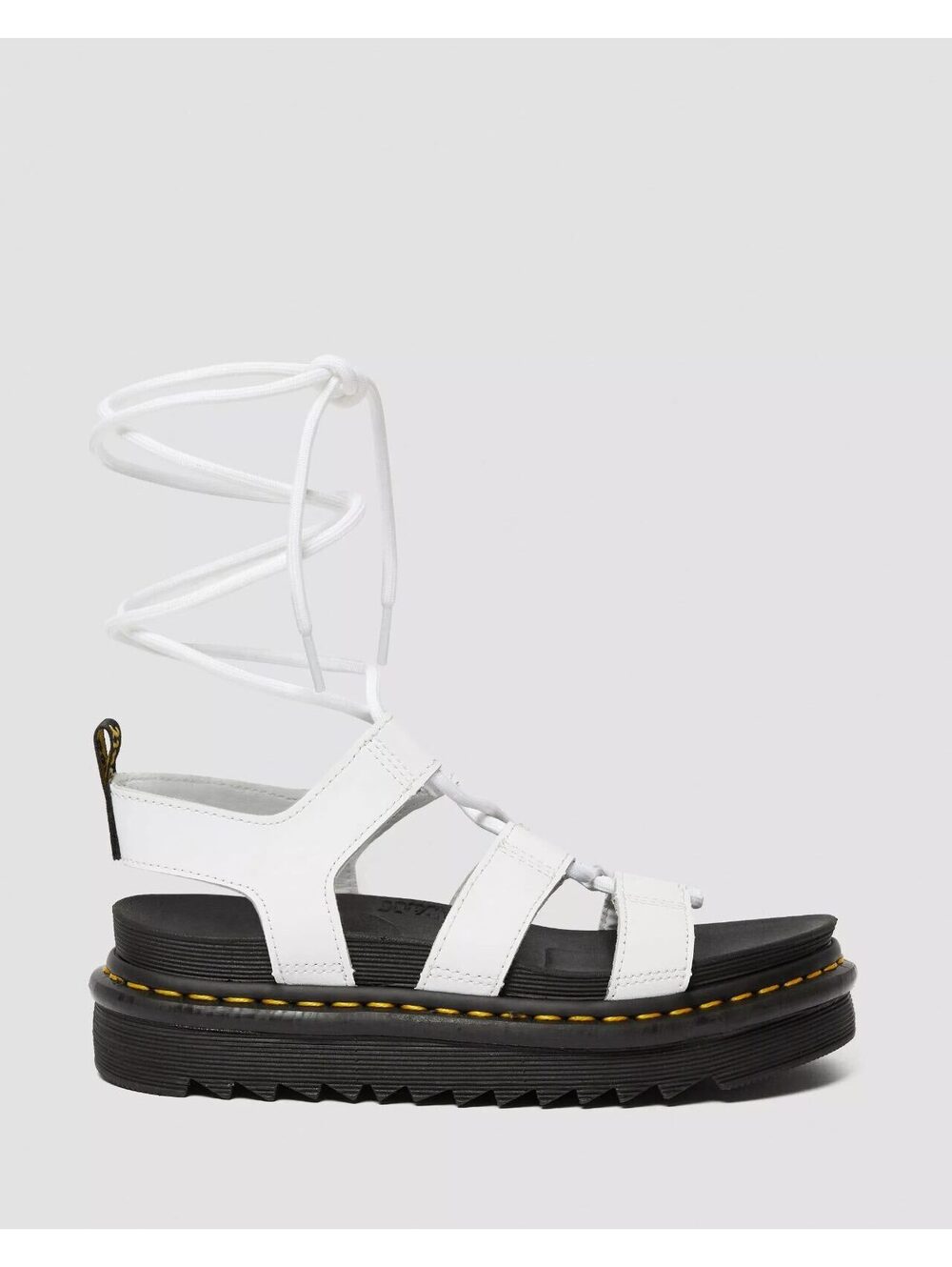 Dr. Martens Nartilla White and Black Platform Sandals Women’s Size 7